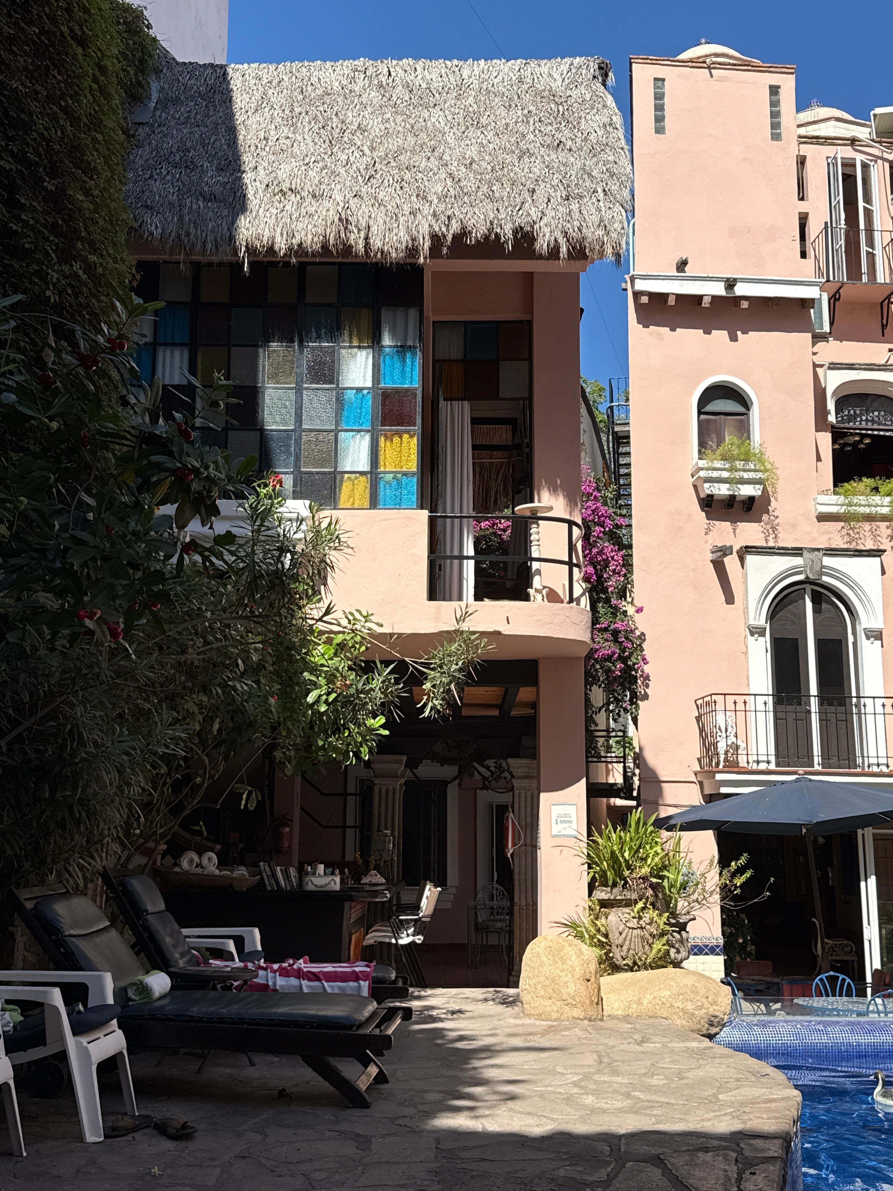 Pool side in inner courtyard
