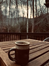 Watching the sunrise with the sound of the creek flowing was my favorite.