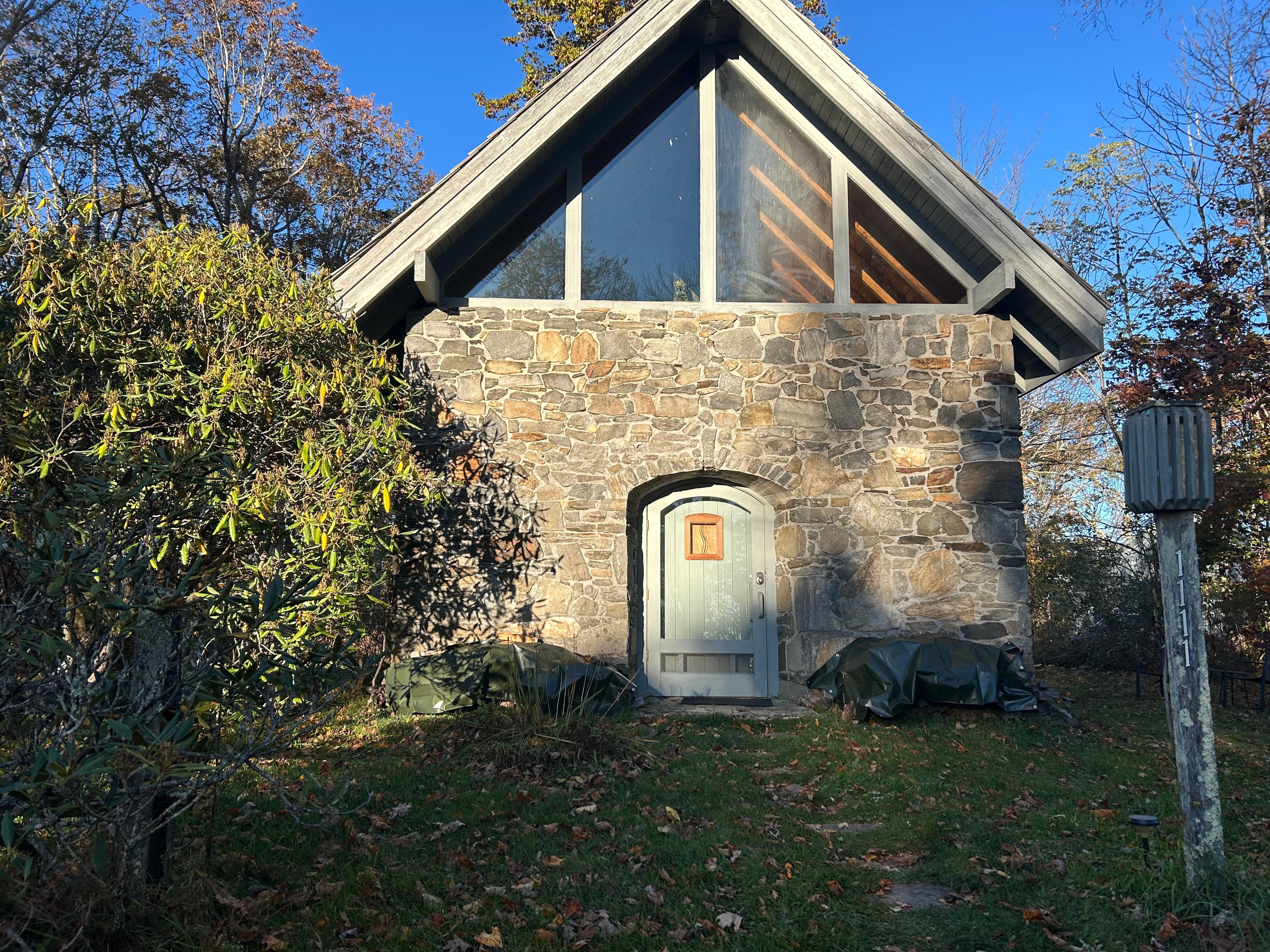 mid morning light on the chalet 