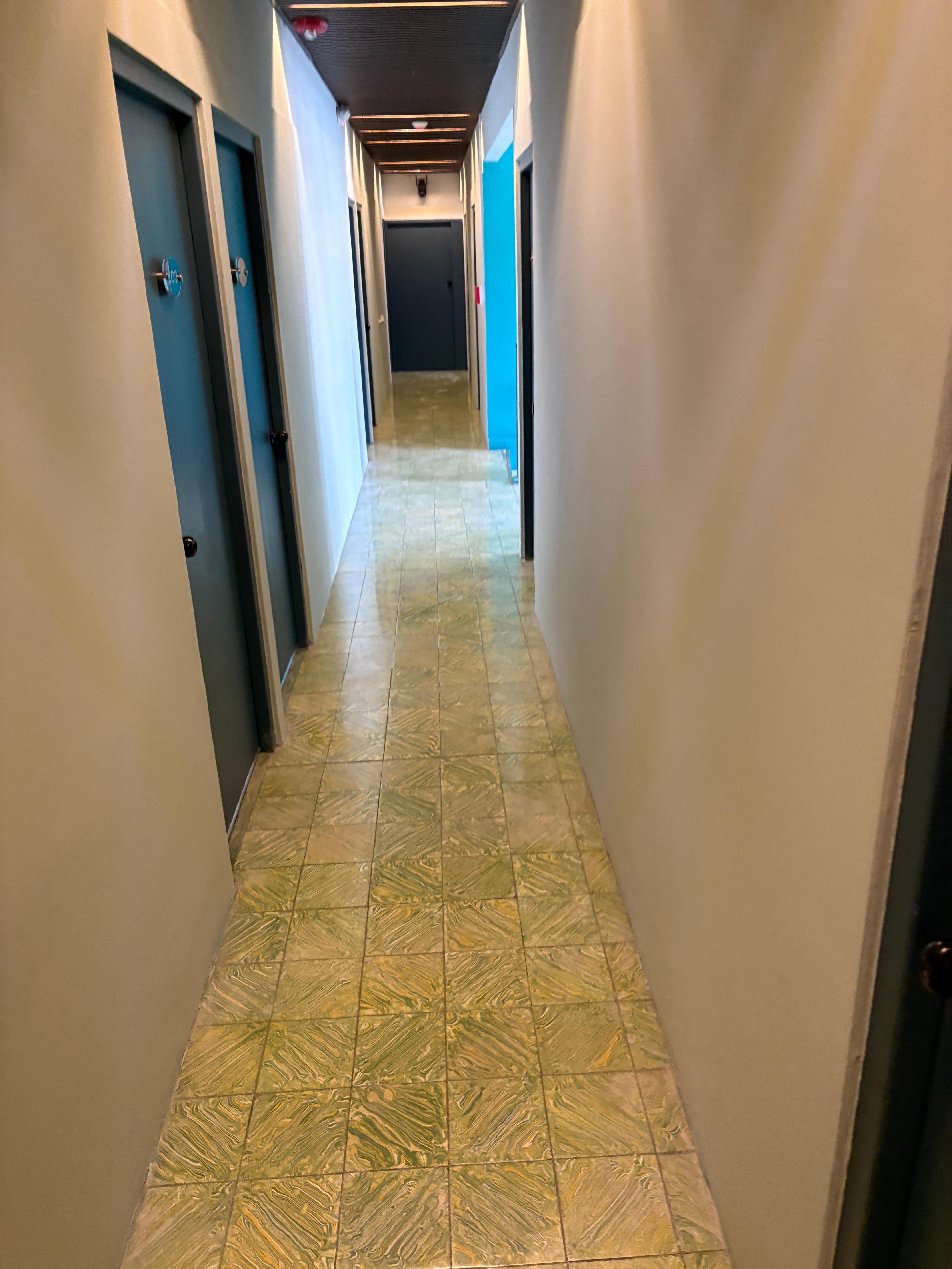 The bare hallway 