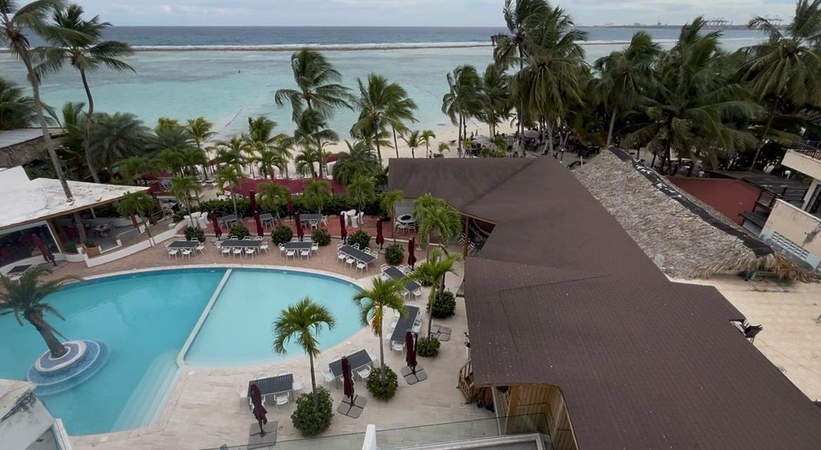 Boca Beach Residence Hotel view from my room. Hotel is not in a good neighborhood.