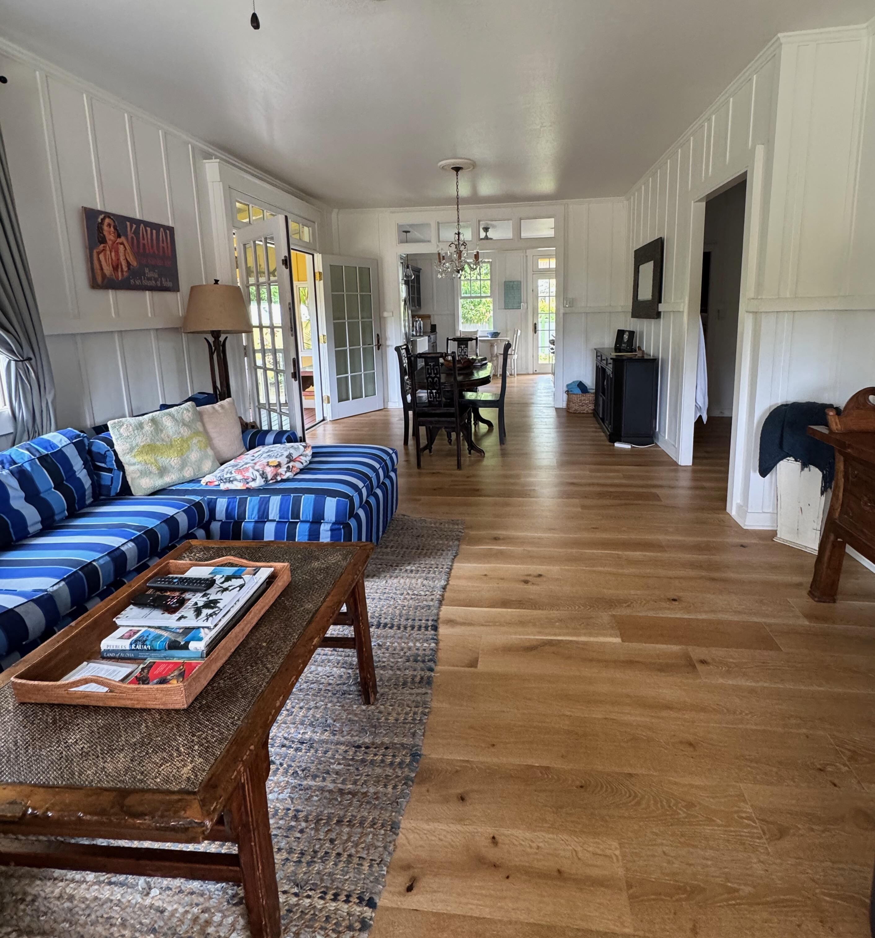 View from the front door, looking towards the kitchen