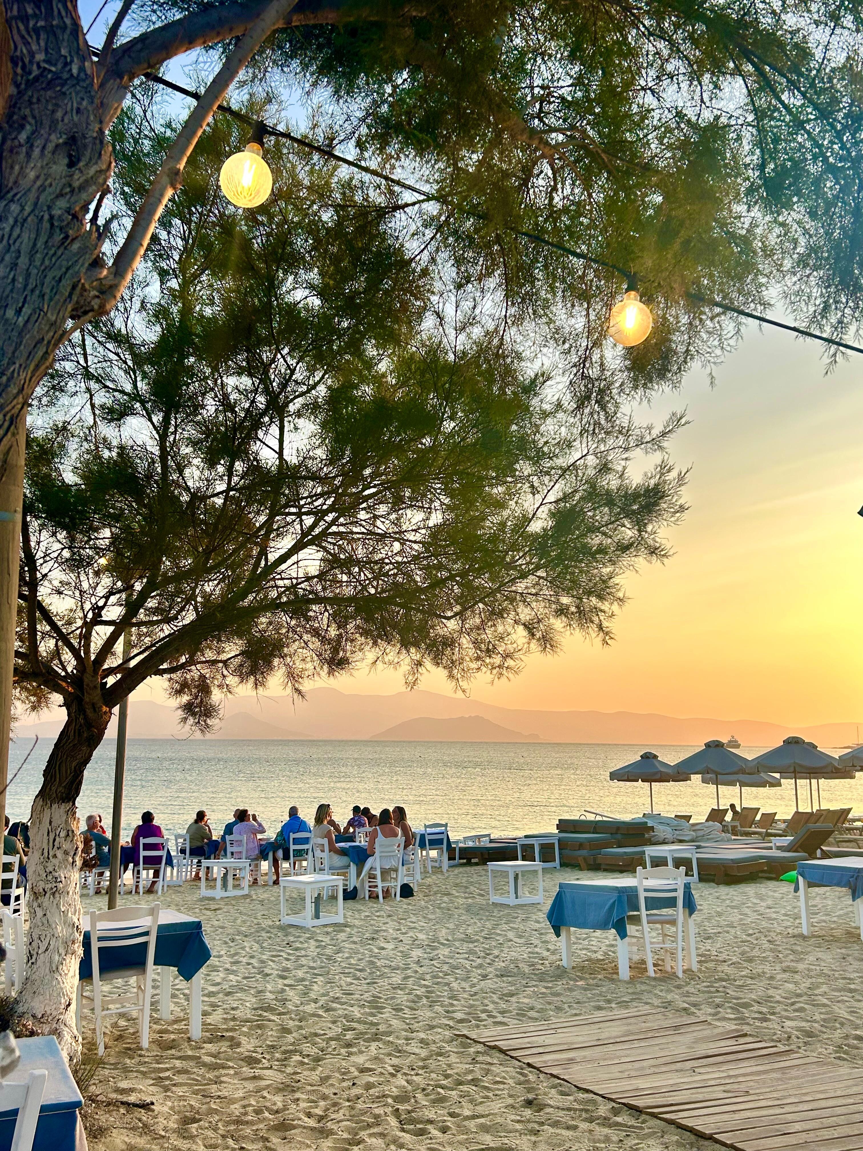 Nearby taverna on beach 