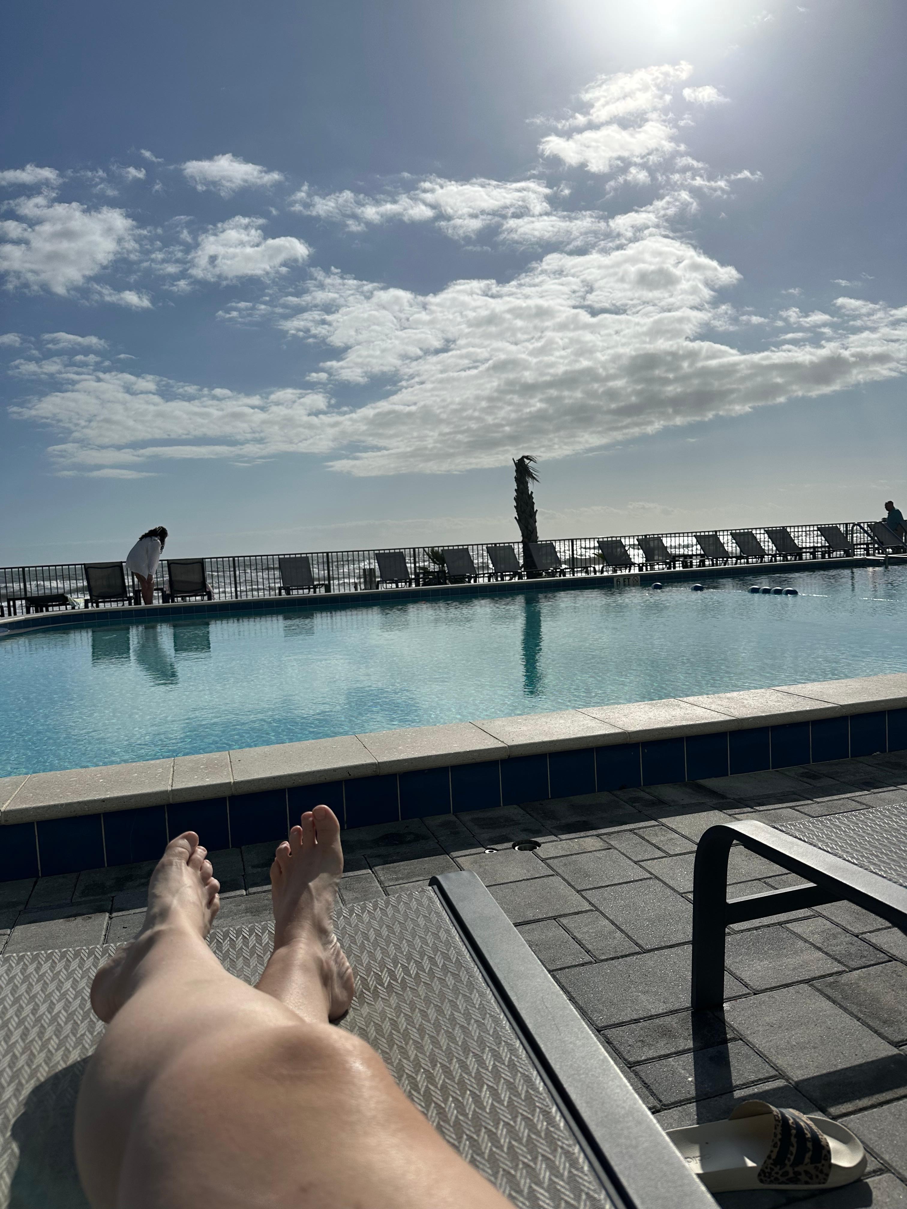 Pool side just outside our room. 