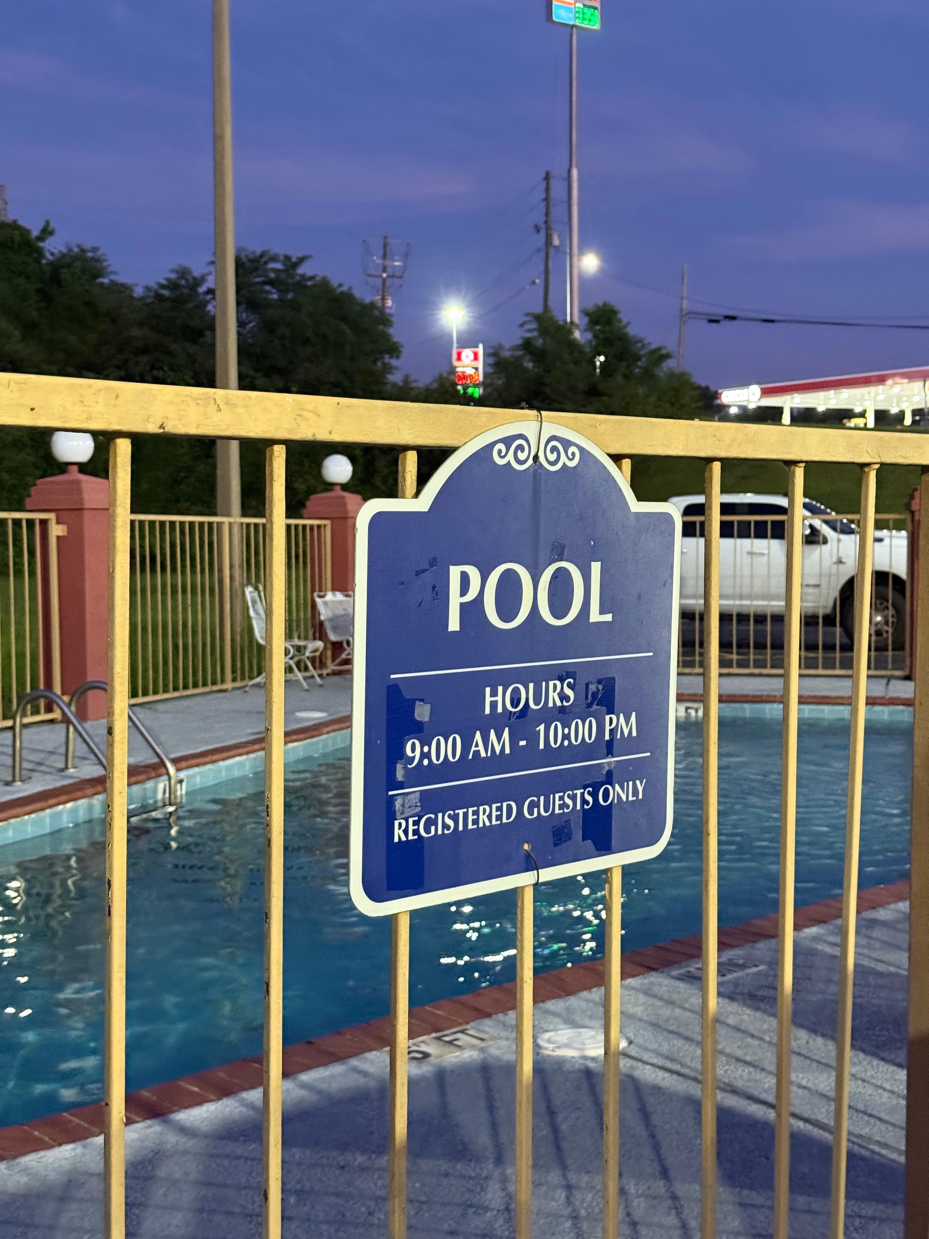 Pool not open