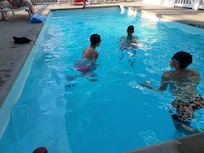 Fun in the pool.