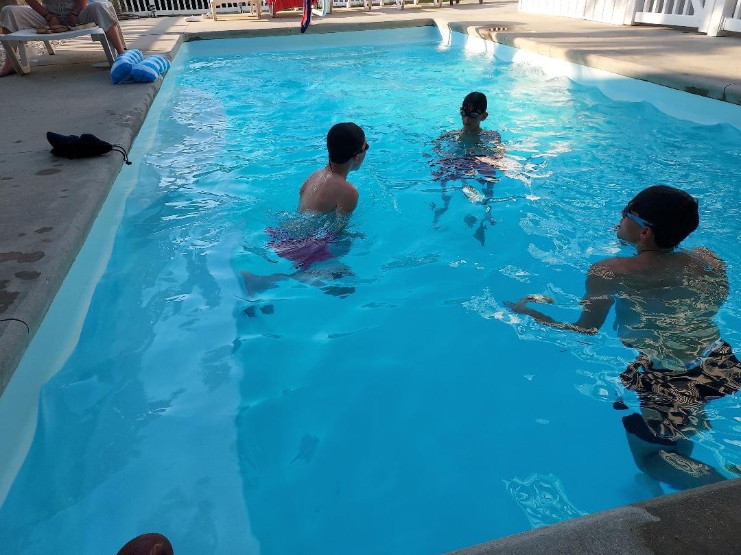 Fun in the pool.