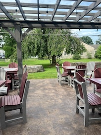 Loved sitting outside daily. Kids enjoyed the connect 4 and cornhole that’s provided.