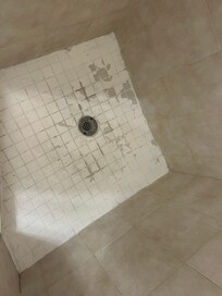 Sharp tiles, floor painted with normal paint