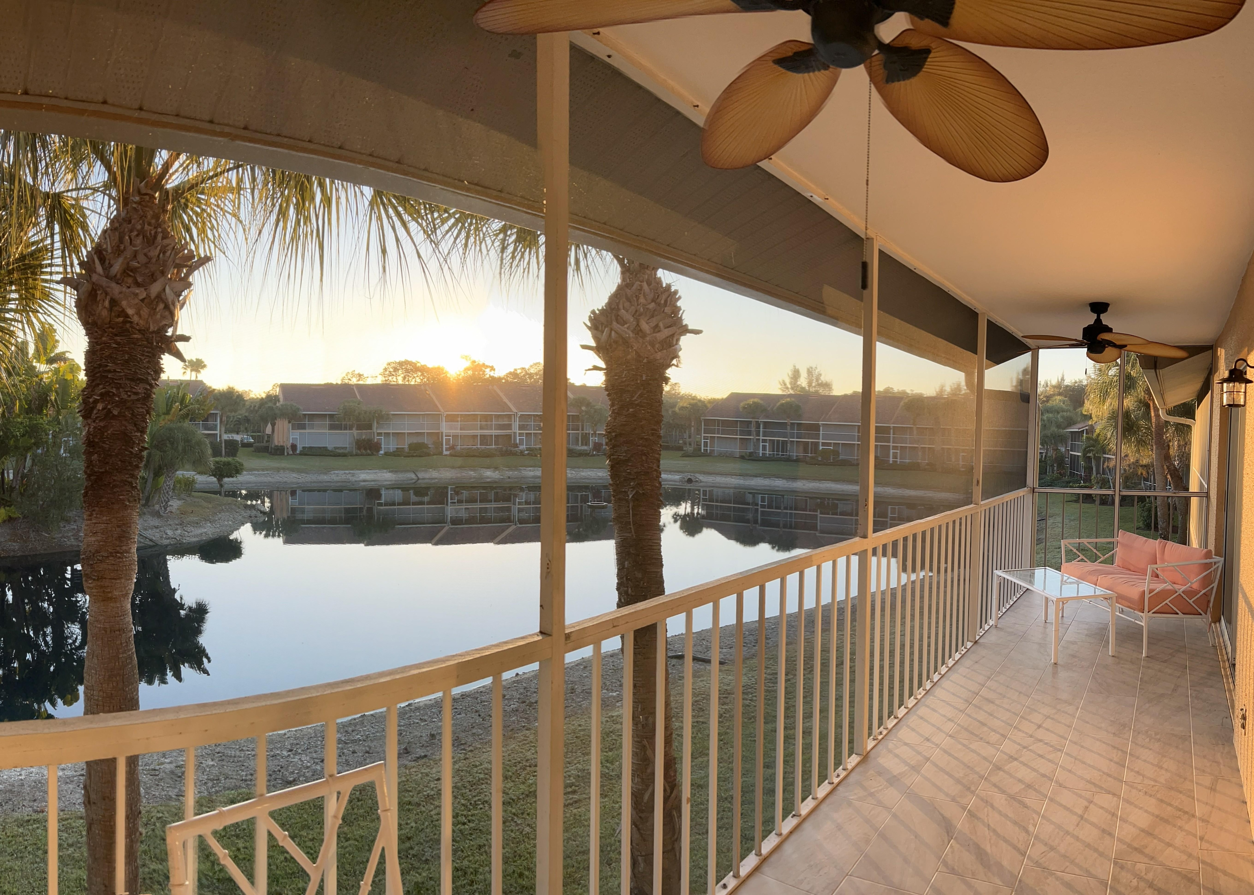 Great back screened porch to sip coffee and watch the sun come up