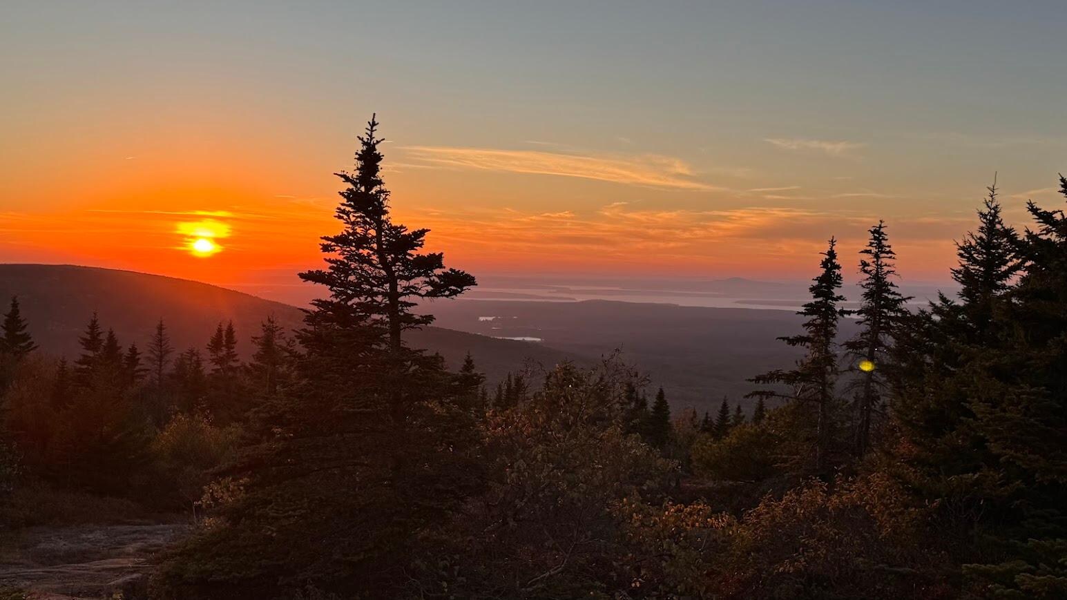 Watched the sunset on Cadillac Mountain!