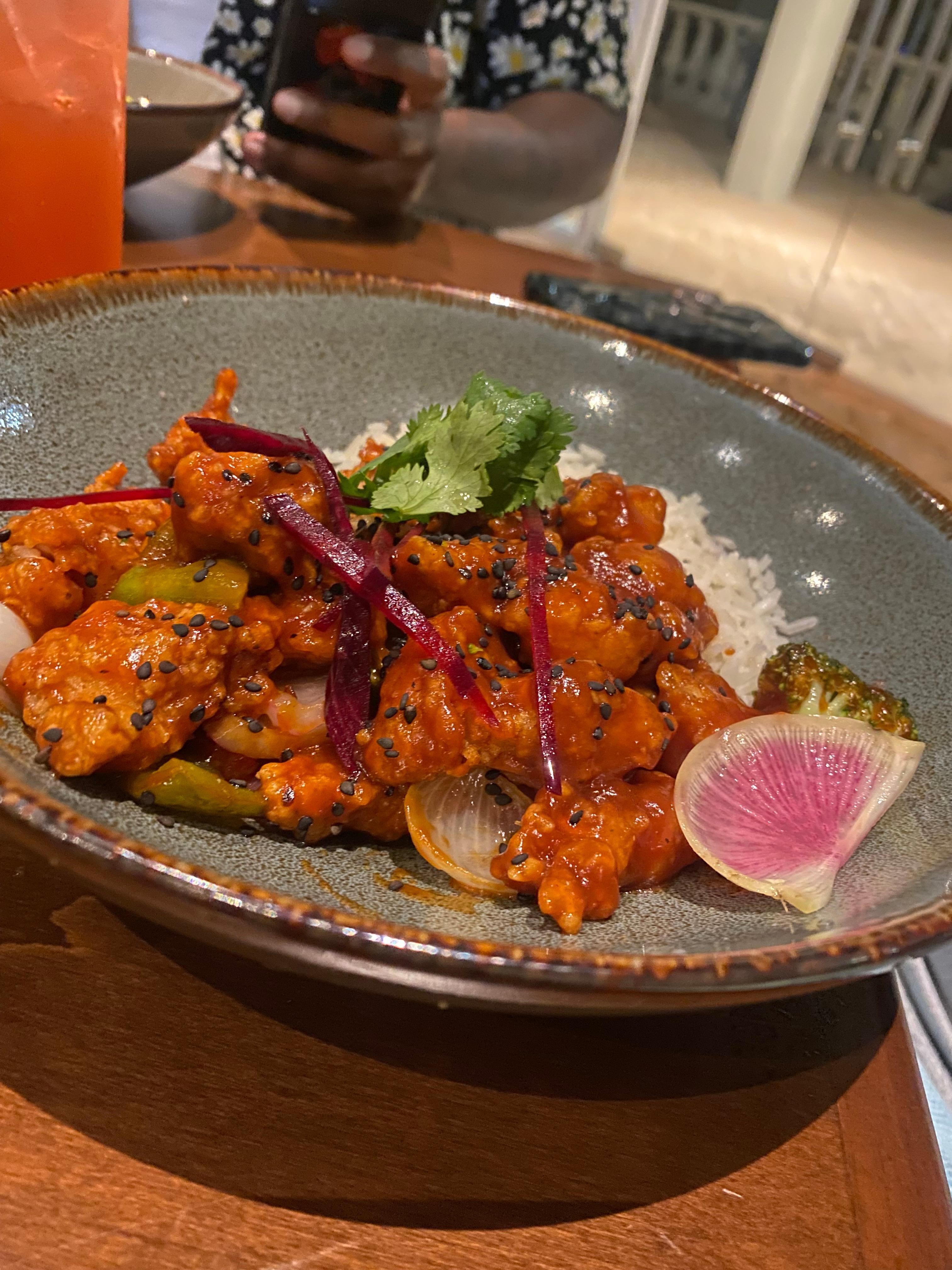 Beijing chicken dish from Asiana. 