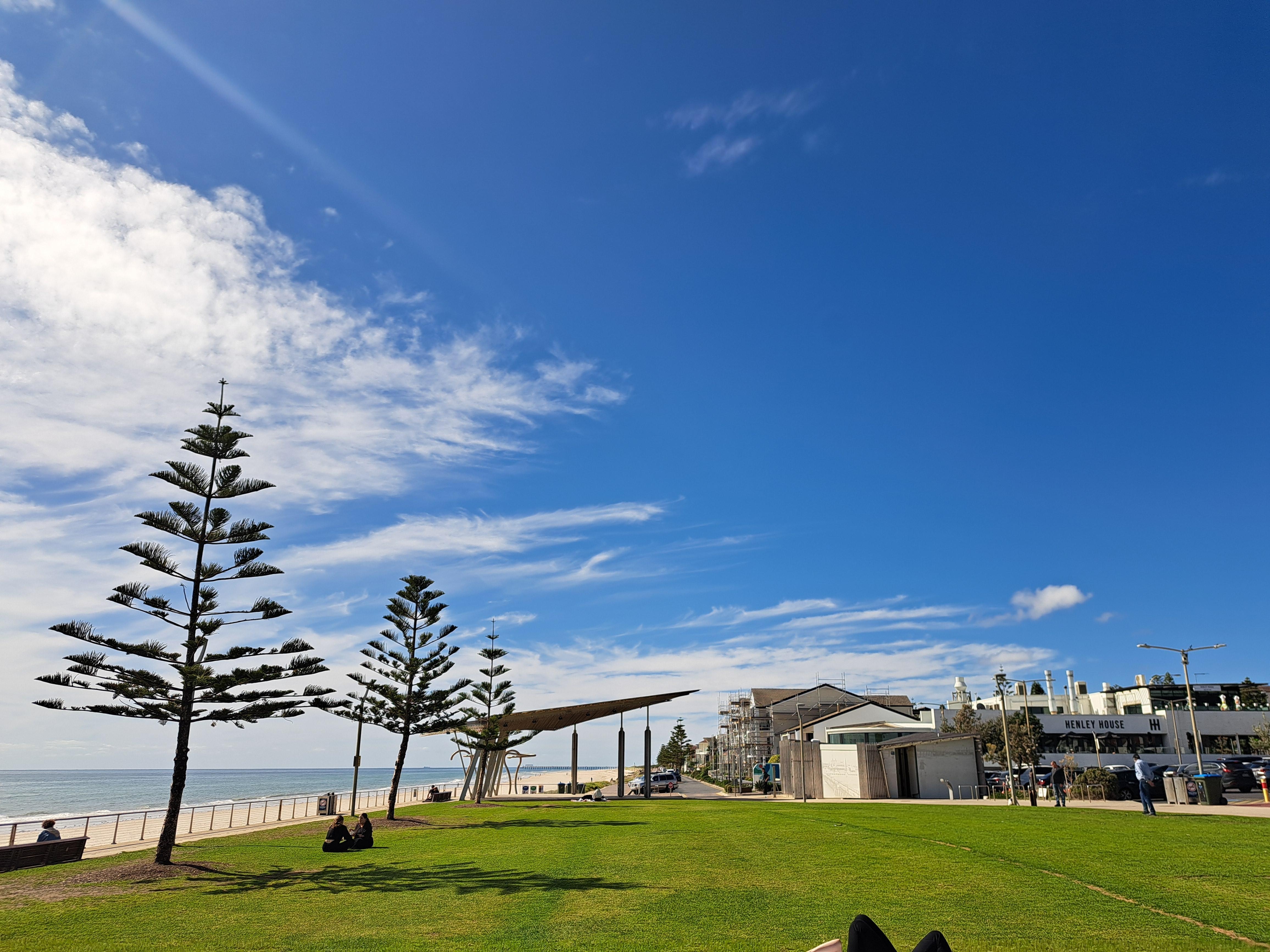 The walk towards the jetty area of Henley Beach  recreation hub