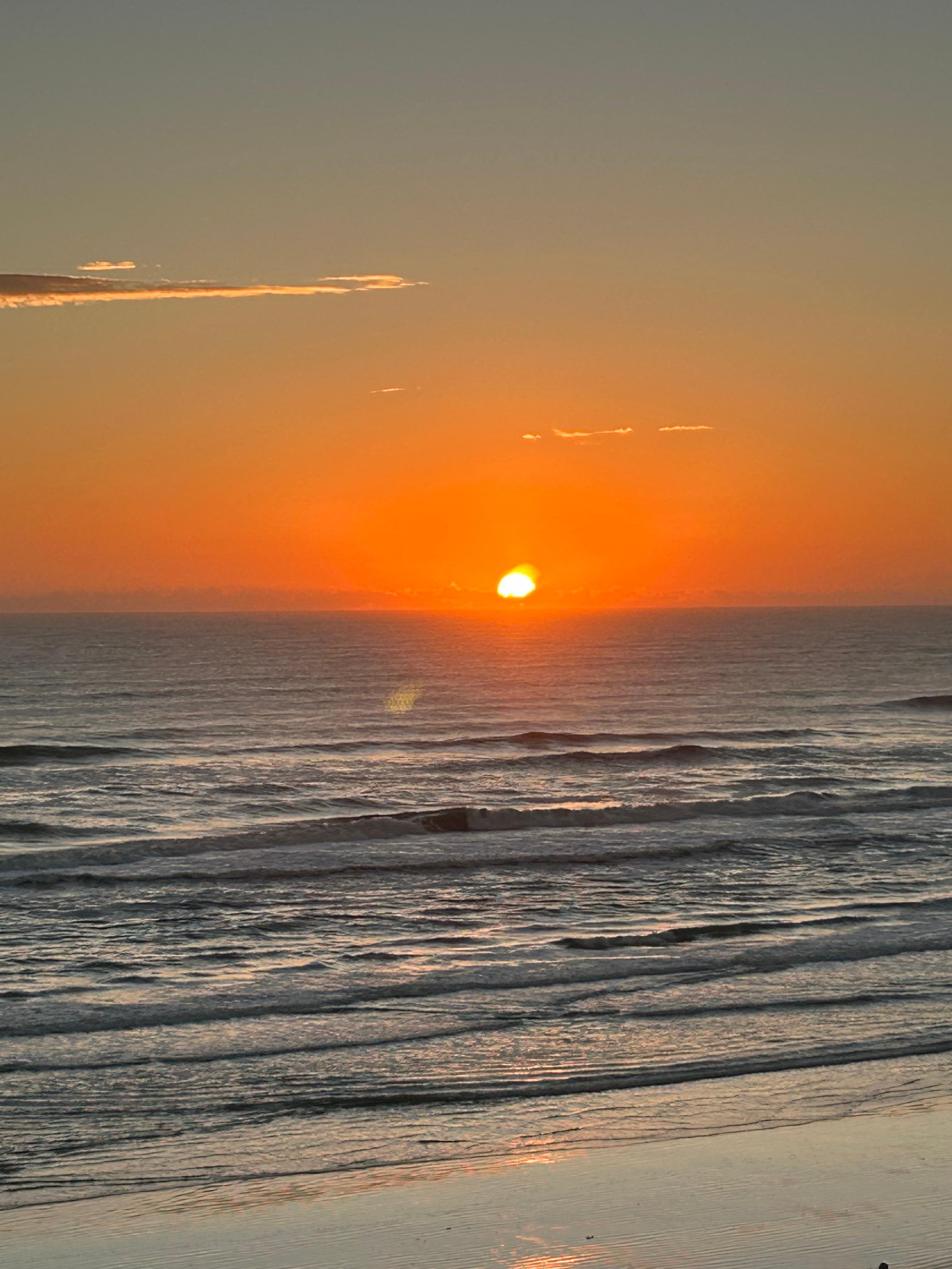 Sunrise from the balcony. 