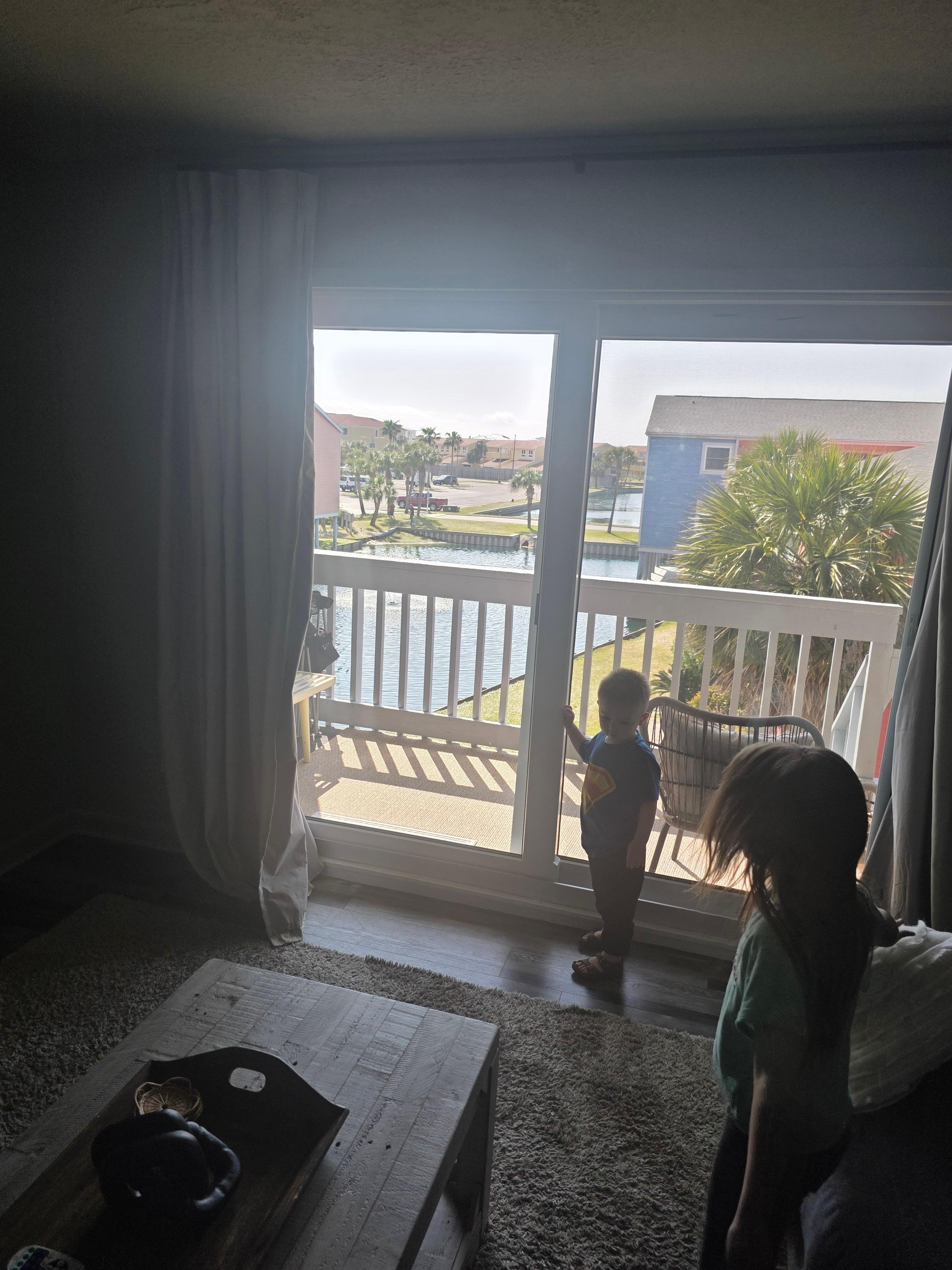 View of the reviene (not the ocean) from the living room