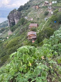 View of the house as we walked the path