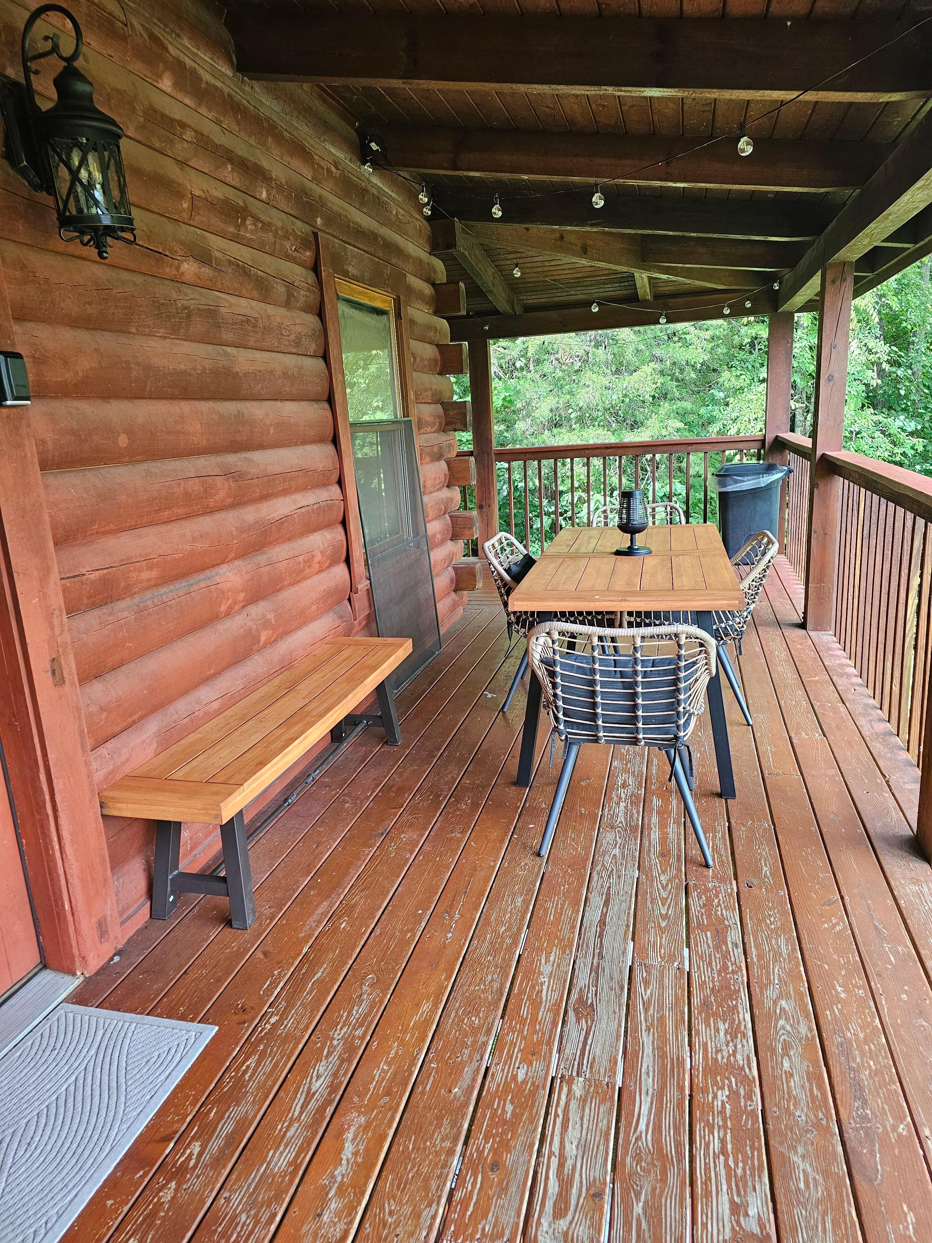 Back deck.