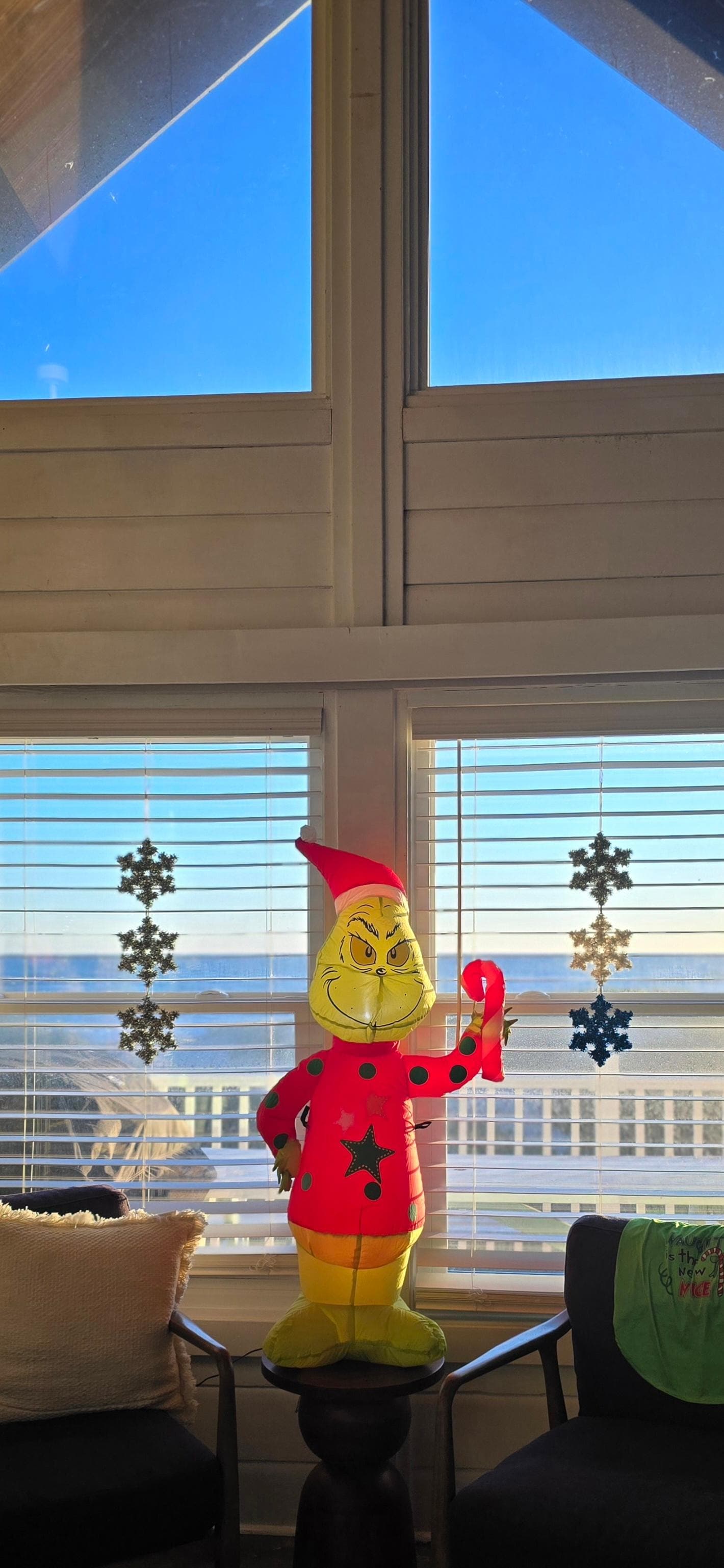 We brought a few of our own decorations for the upstairs living room & downstairs living area.