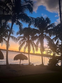 View from portch at sunset