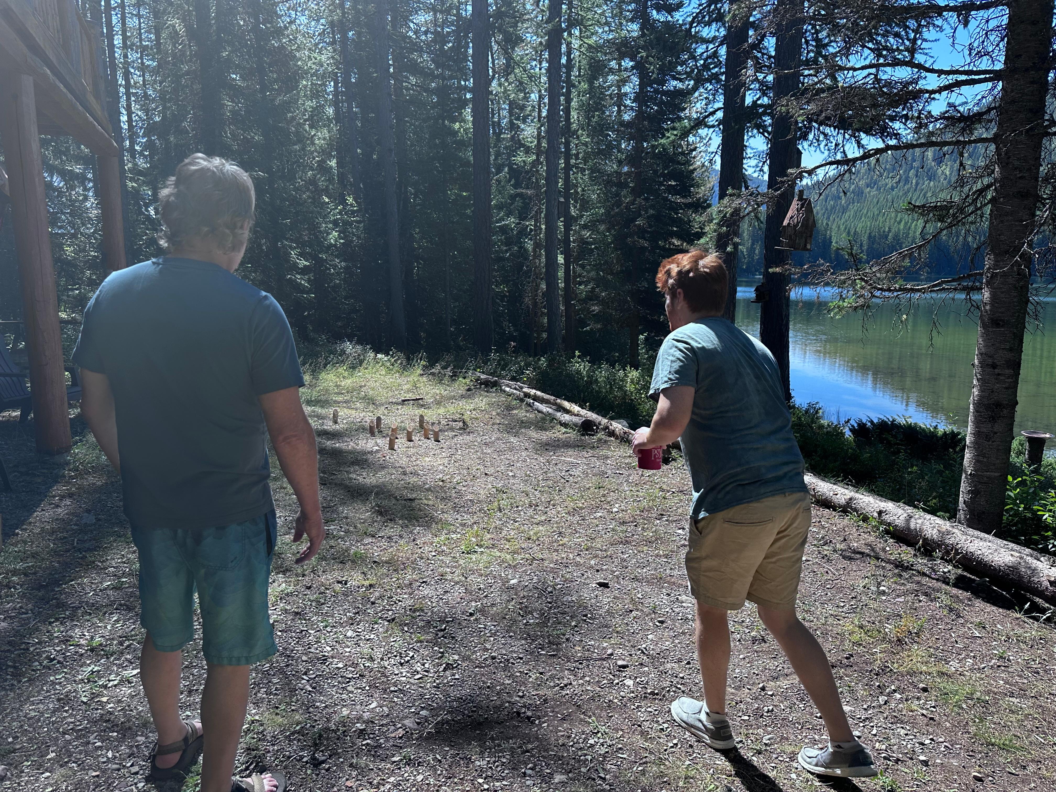 Found a favorite yard game to play! 