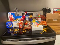 Party while we left to go eat super