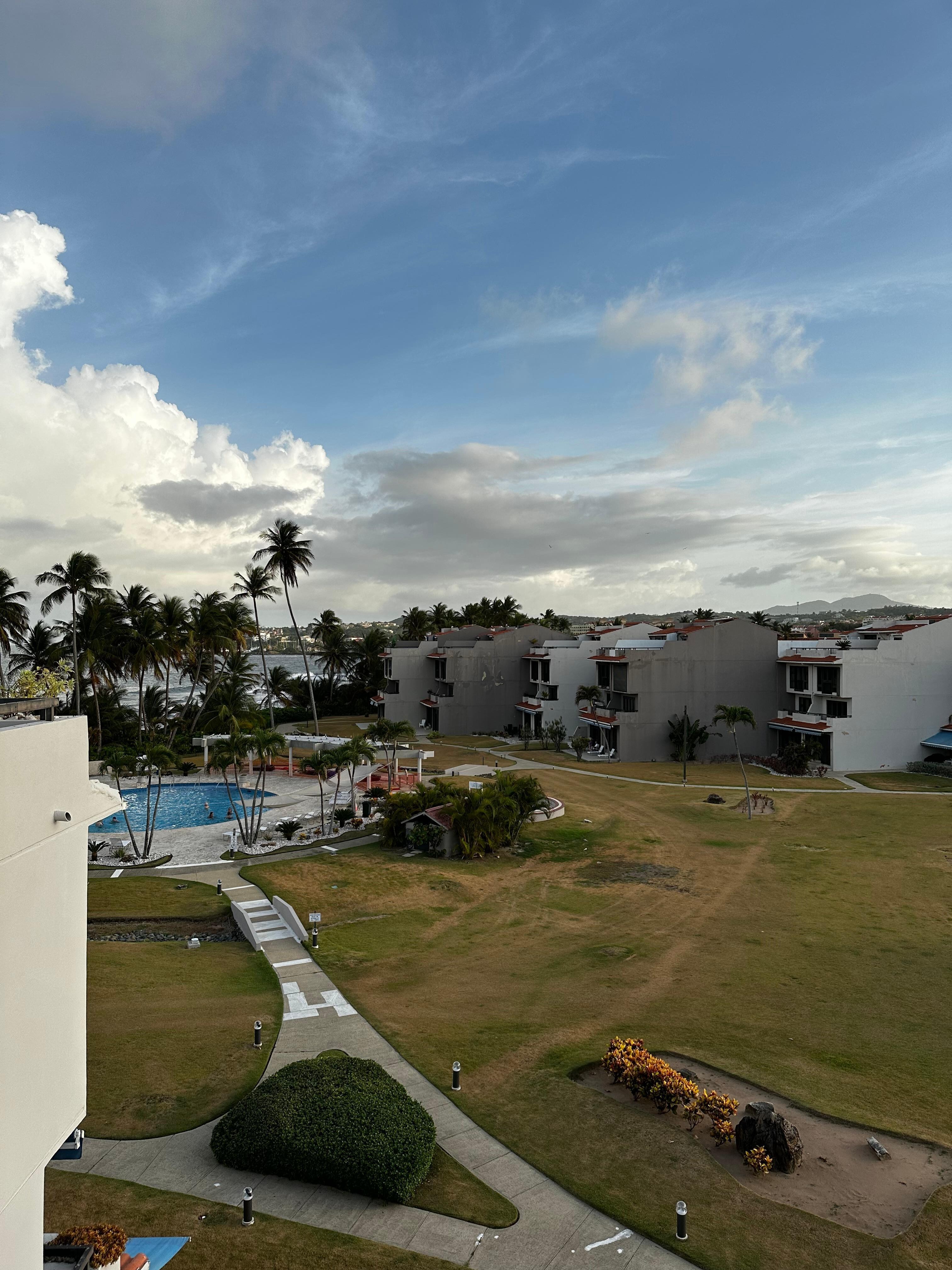 The view from the 2nd level rear balcony.