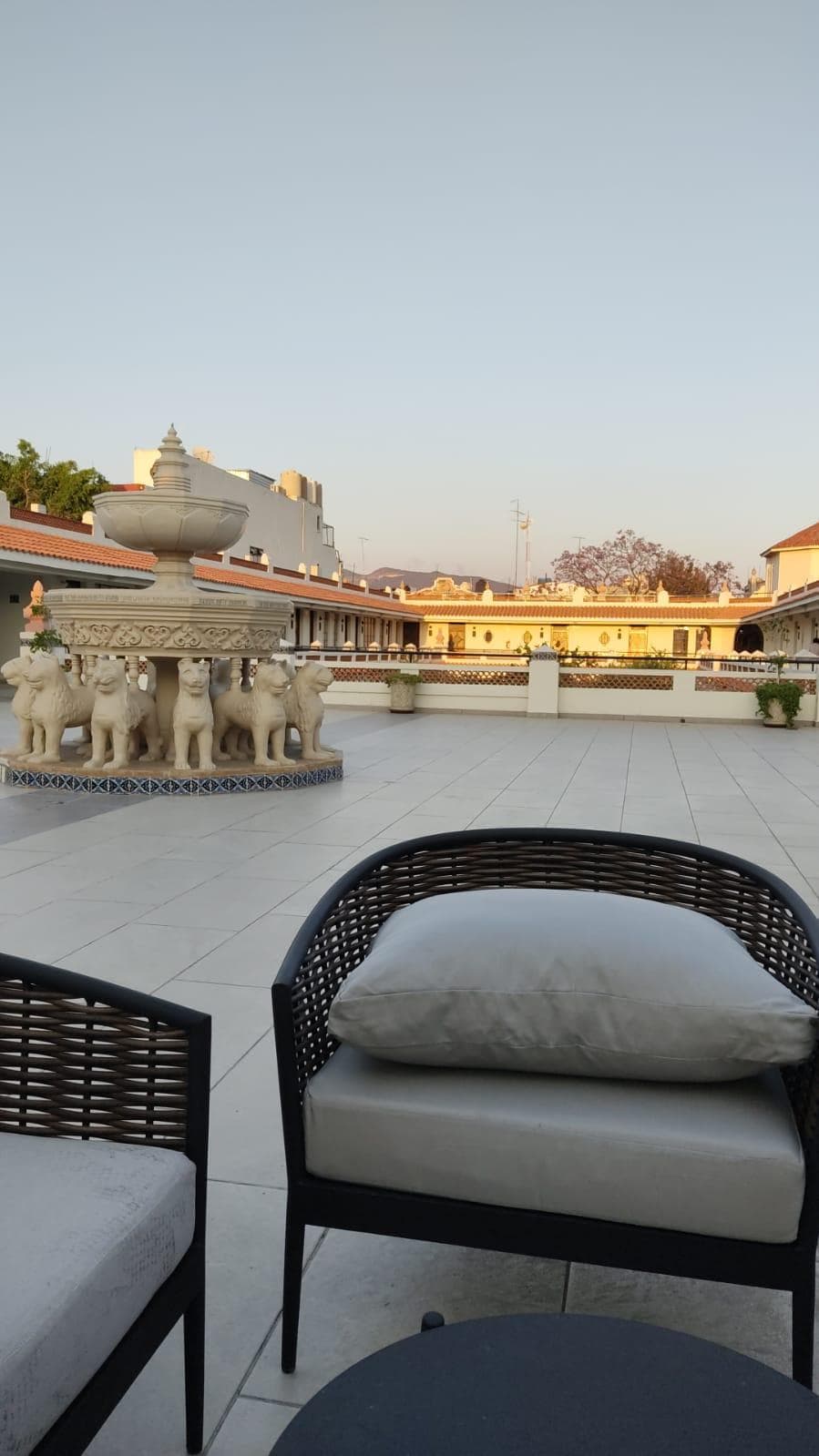 Es la terraza superior del hotel