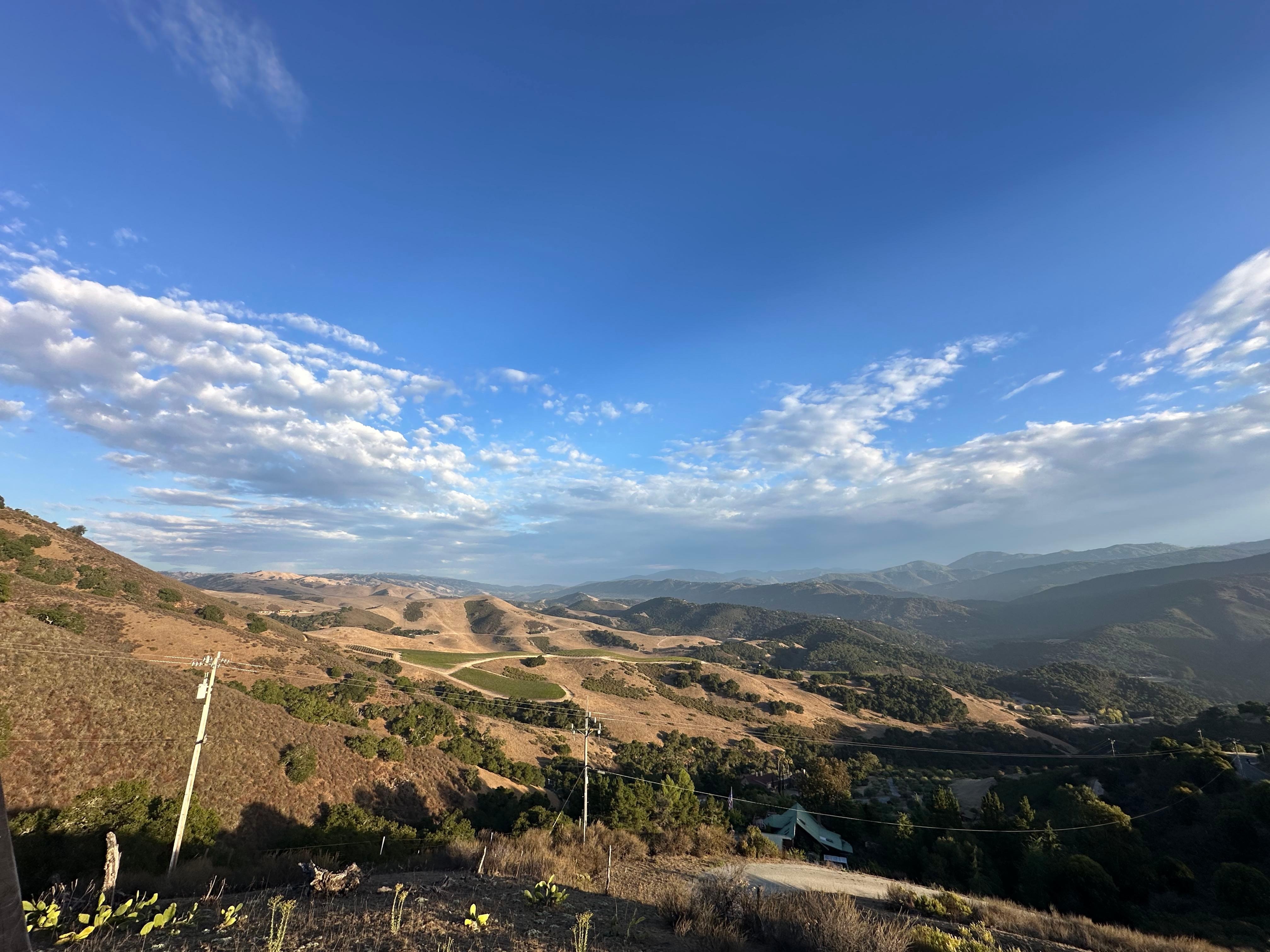 View towards the canyon
