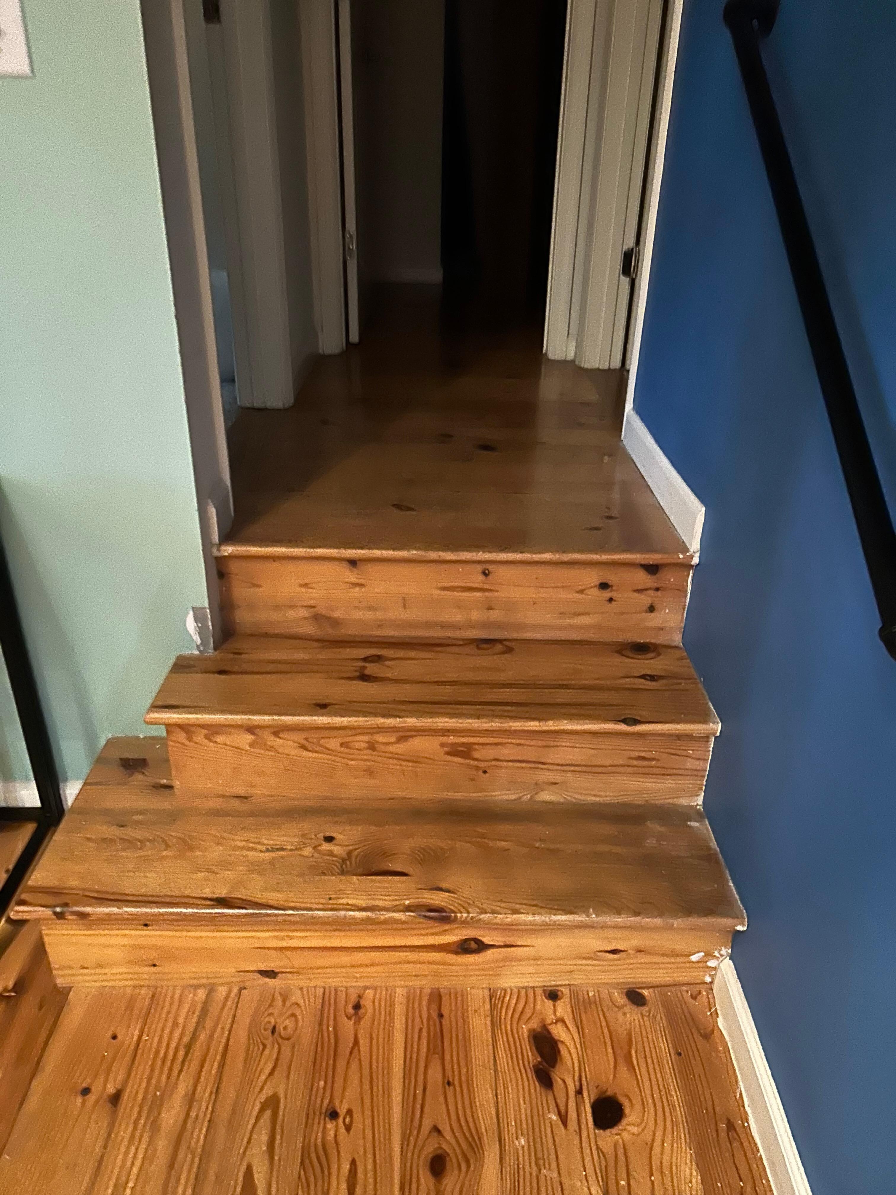 3 steps up to bedrooms/baths