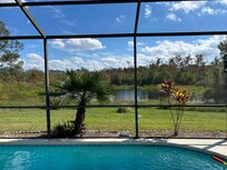 Looking out from the pool.