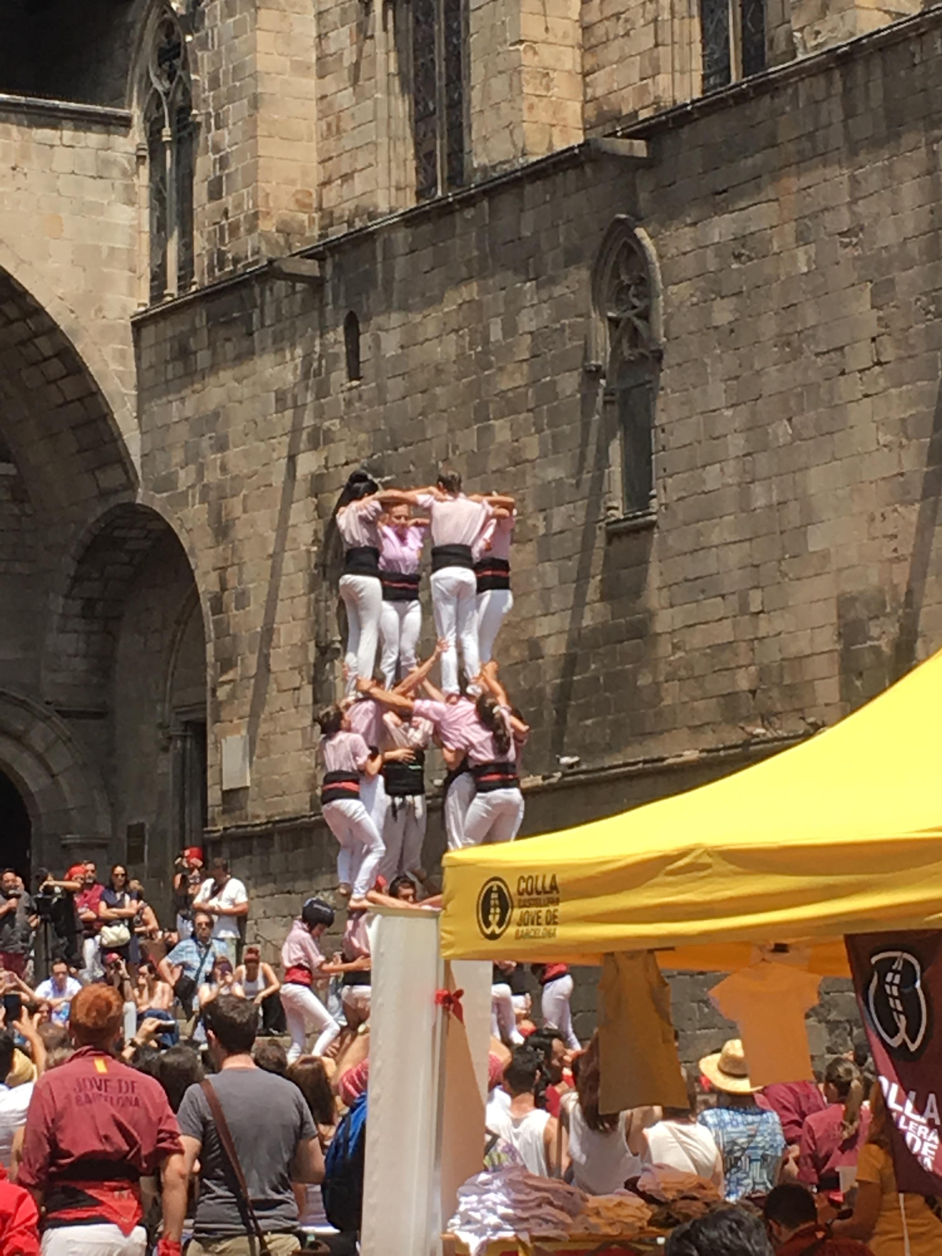 Human pyramid 