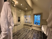 The shower and soaking tub are incredible.