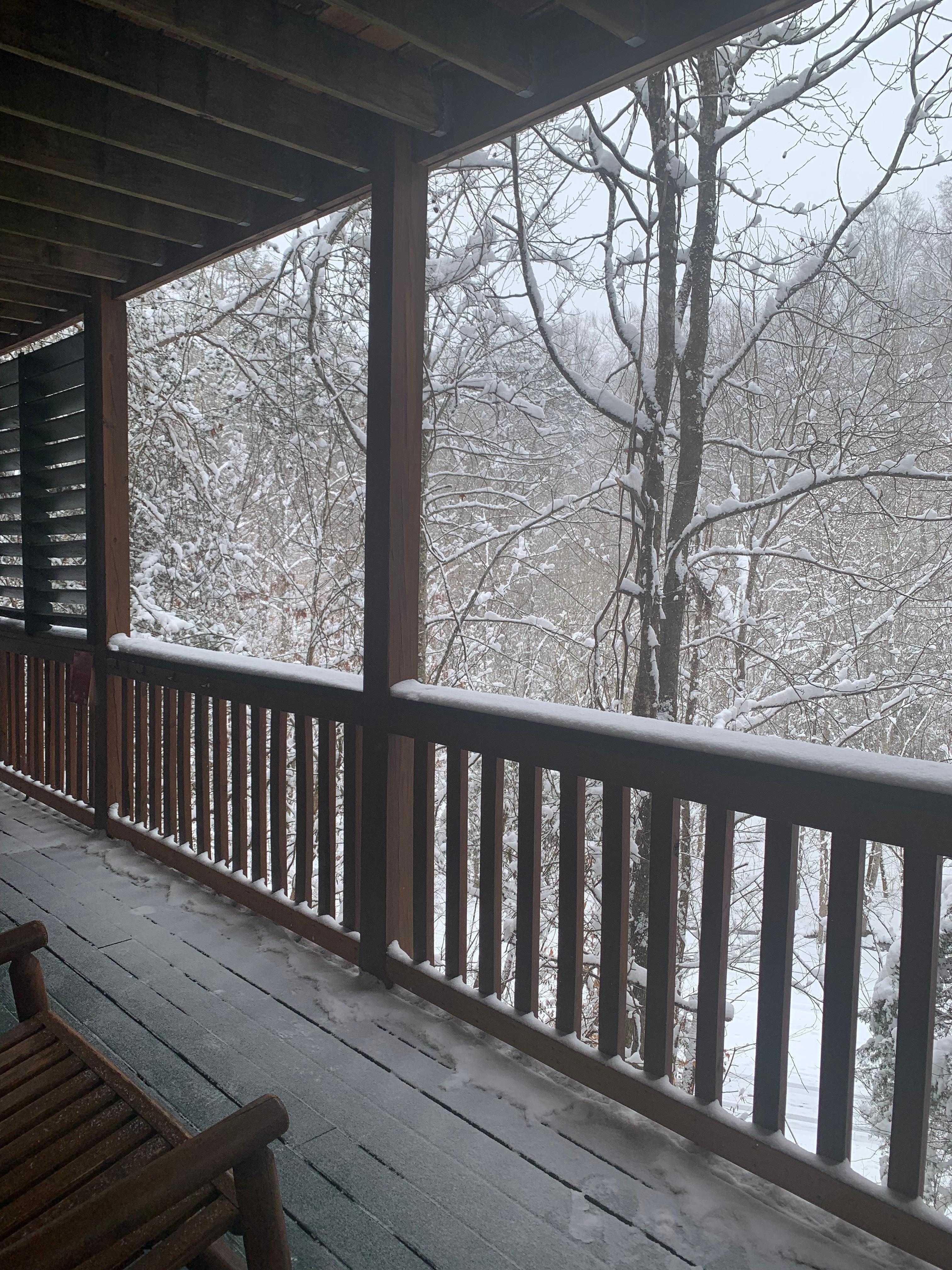 Just when it started to snow 