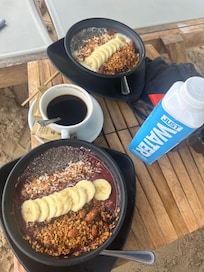 Mango and regular açaí bowls
