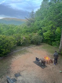 Bonfire in the mountains