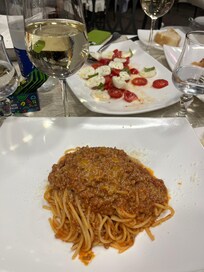 Sphaghetti Bolognese and Caprese, best I’ve had