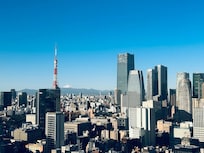 ロビー&ラウンジから見る東京タワーと富士山です