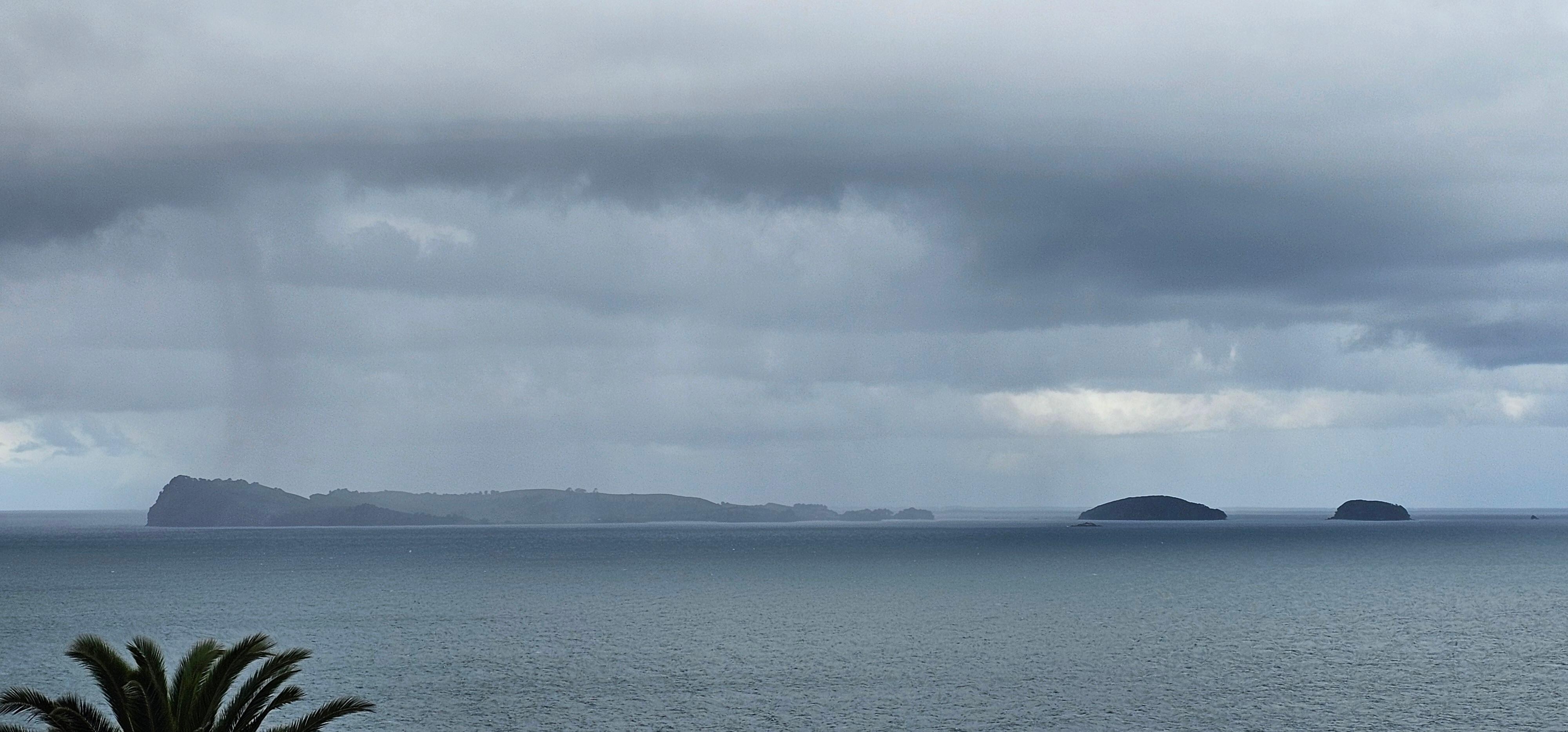 Watch the passing showers on cloudy days.
