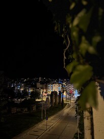 View from balcony at night
