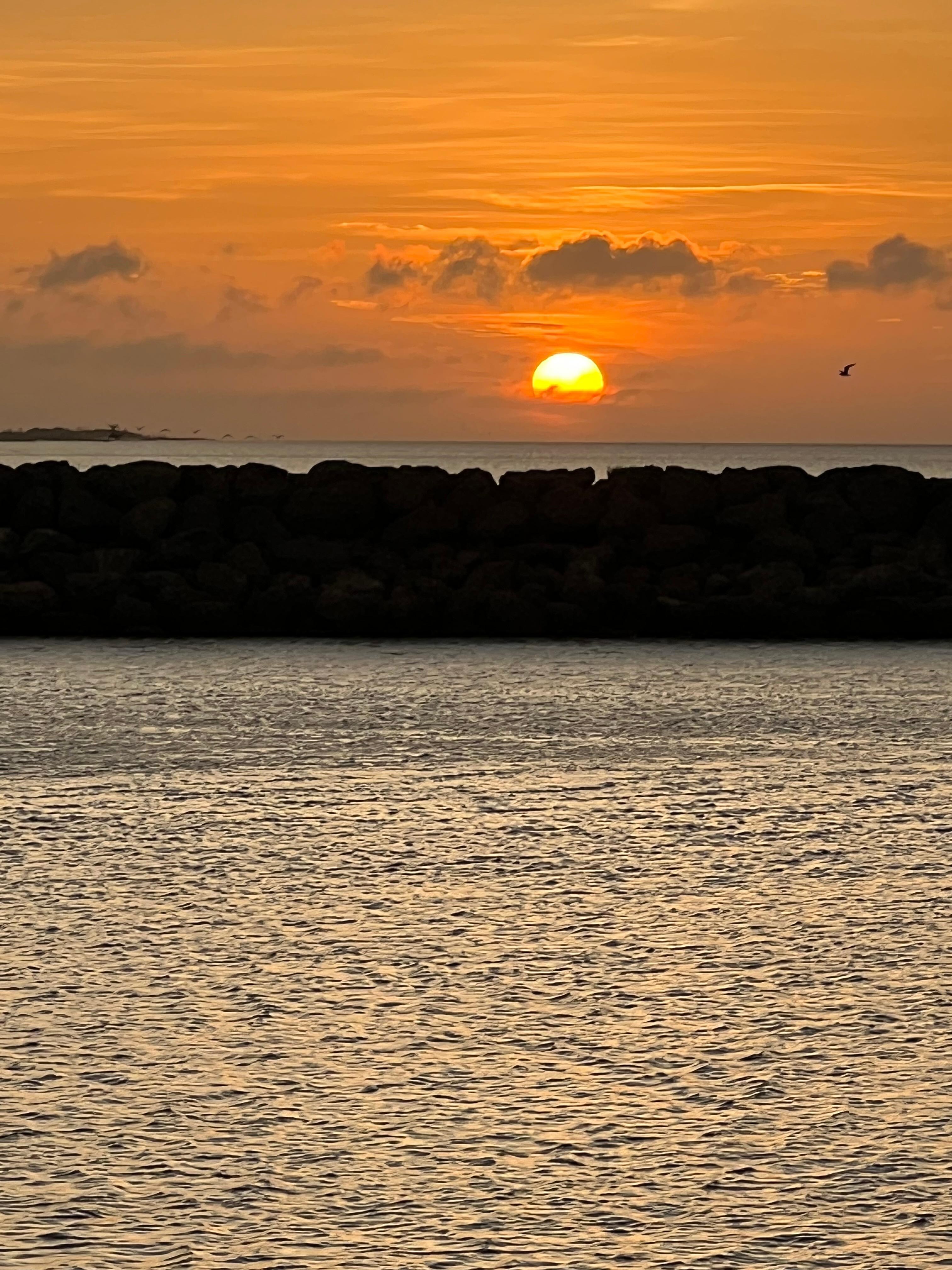 Sunset from the rocks on the campground side.