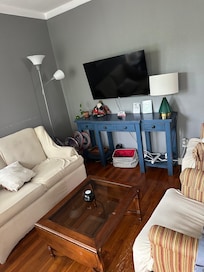 Family lovers watching tv together