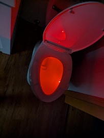 Scared me when the toilet glowed red.