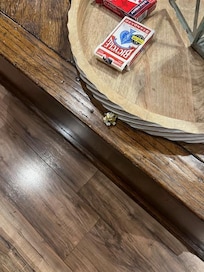 Candy wrappers were on other furniture too. Lack of attention to cleaning