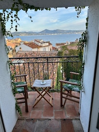 The balcony.