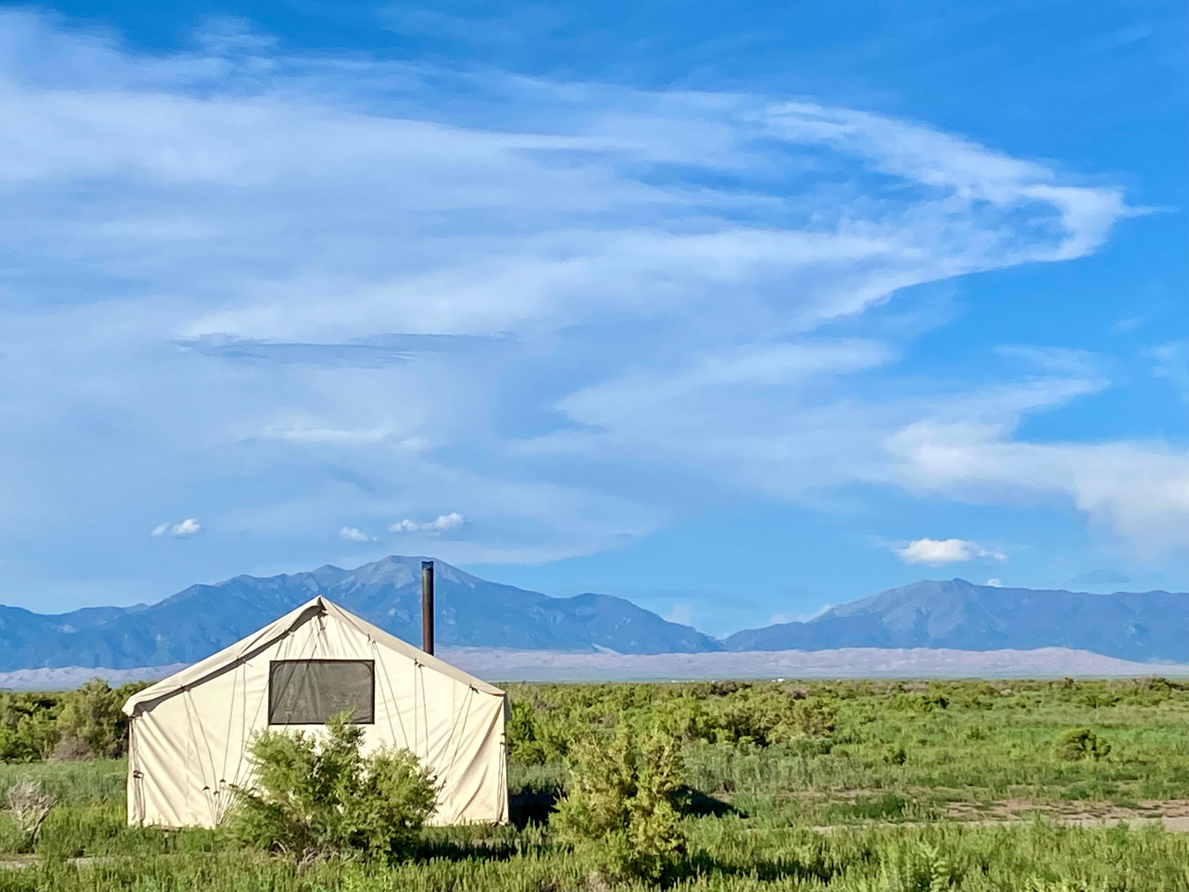 View from the tent’s front porch