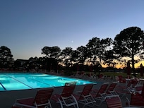Grilled and had dinner poolside
