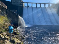 Over flow at dam