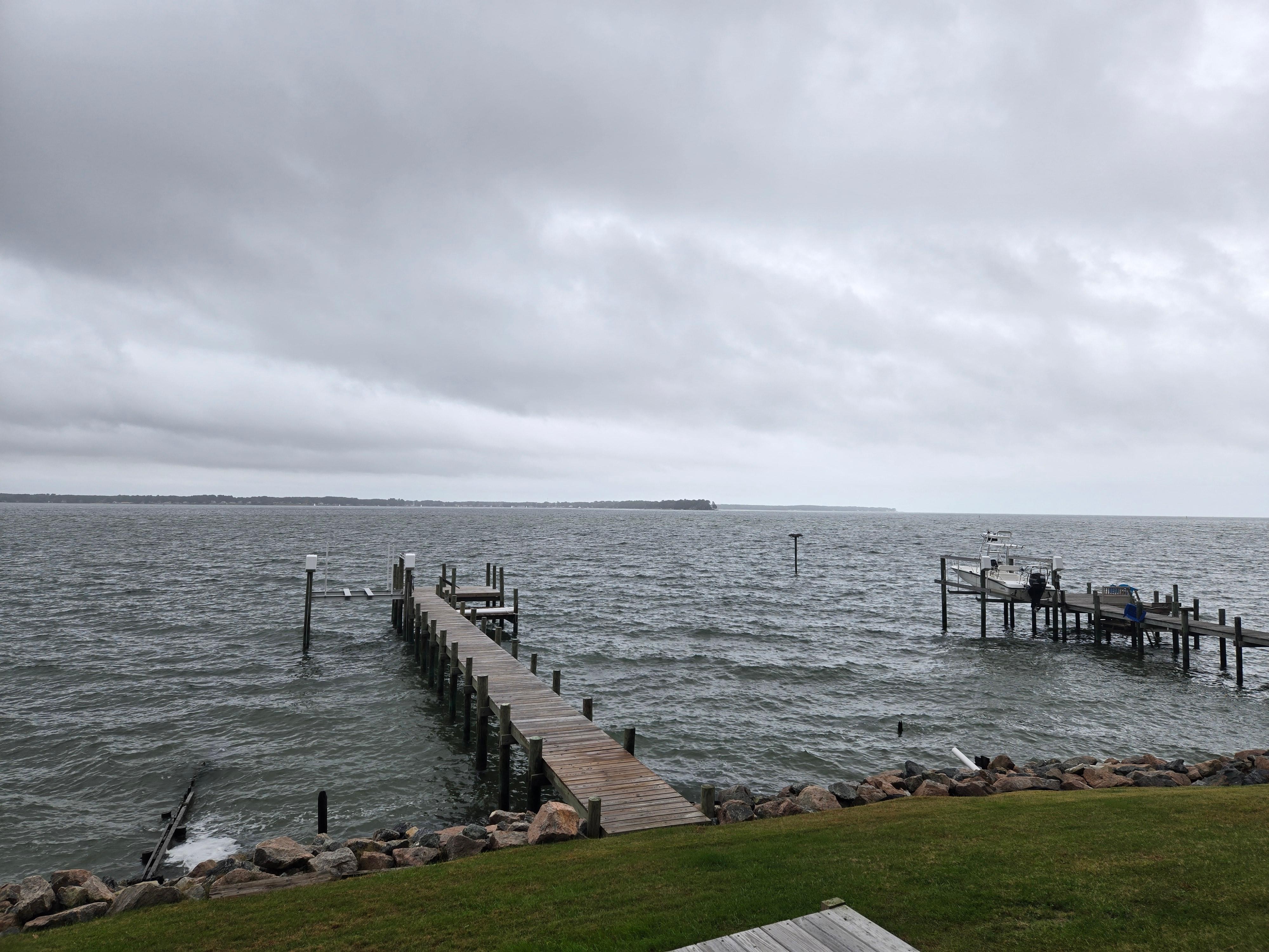 View from the picnic table in the yard