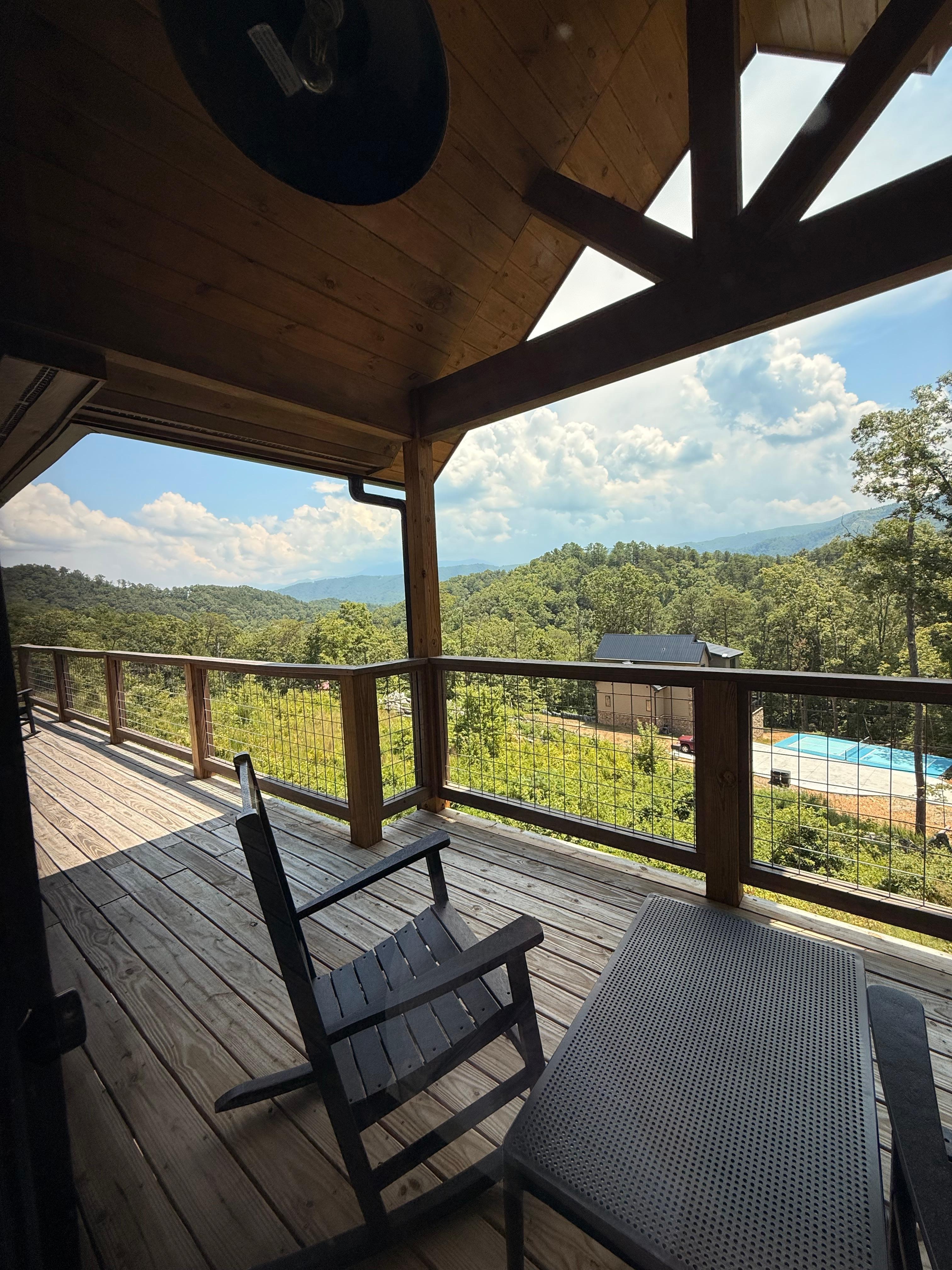 Great mountain views and rockin’ chairs