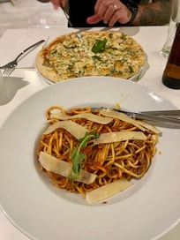 Dinner at the pool bar.